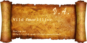 Vild Amarillisz névjegykártya